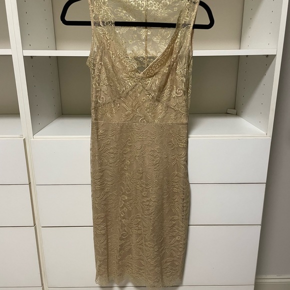 BCBG maxazria gold dress - Picture 1 of 2